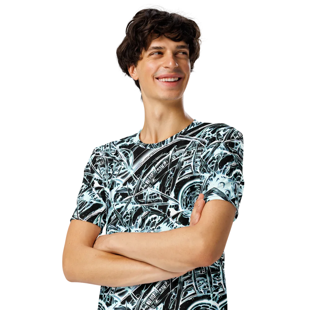 Frosted Infusion on Men's Crew Neck T-Shirt — Left Front
