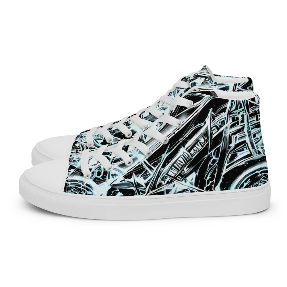 Frosted Infusion on Men's High Top Canvas Shoes — Left