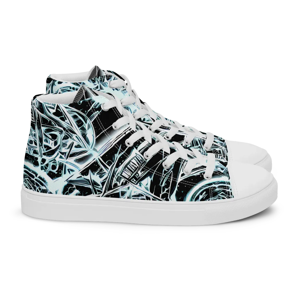 Frosted Infusion on Women's High Top Canvas Shoes — Right