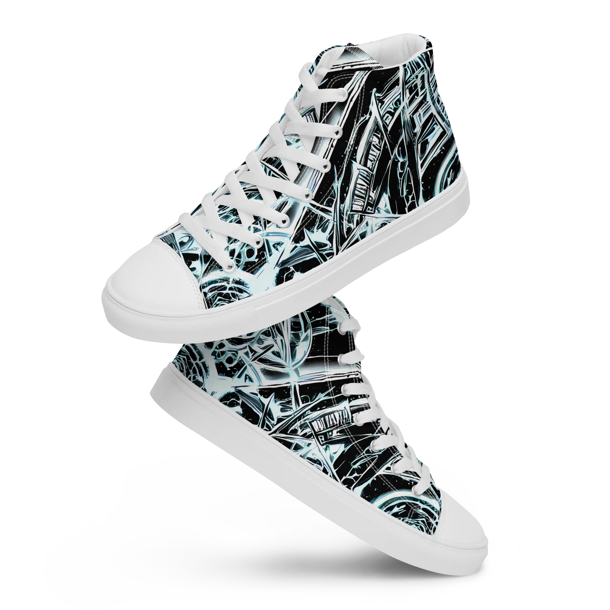 Frosted Infusion on Women's High Top Canvas Shoes — Front