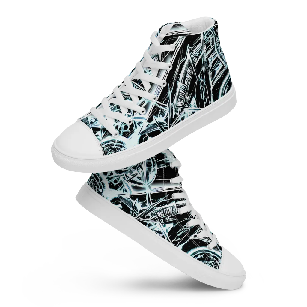 Frosted Infusion on Women's High Top Canvas Shoes — Front