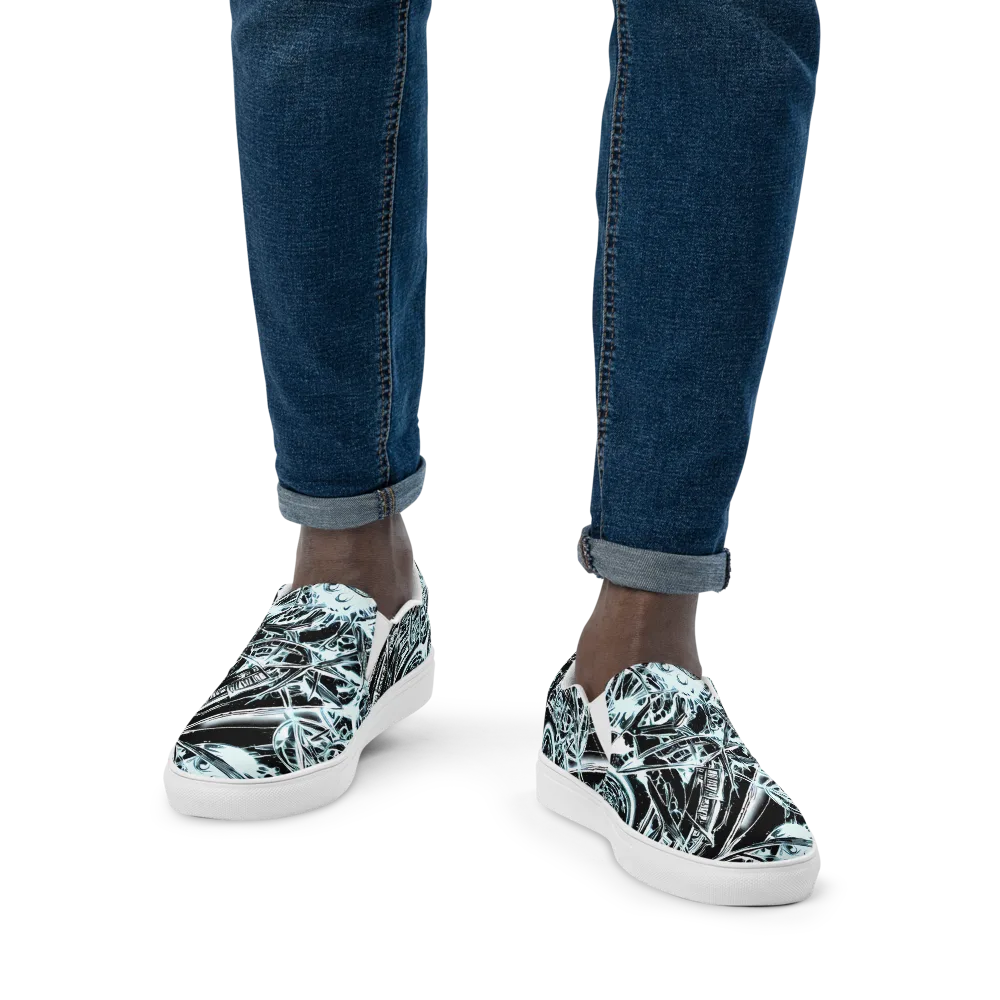 Frosted Infusion on Men's Slip-On Canvas Shoes — Front