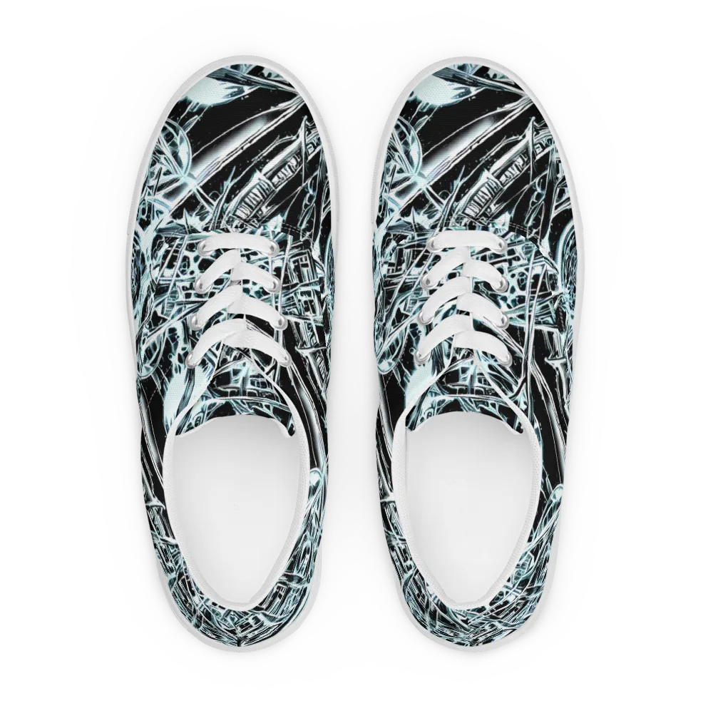 Frosted Infusion on Men's Lace-Up Canvas Shoes — Front