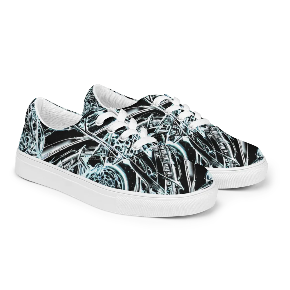 Frosted Infusion on Men's Lace-Up Canvas Shoes — Right Front
