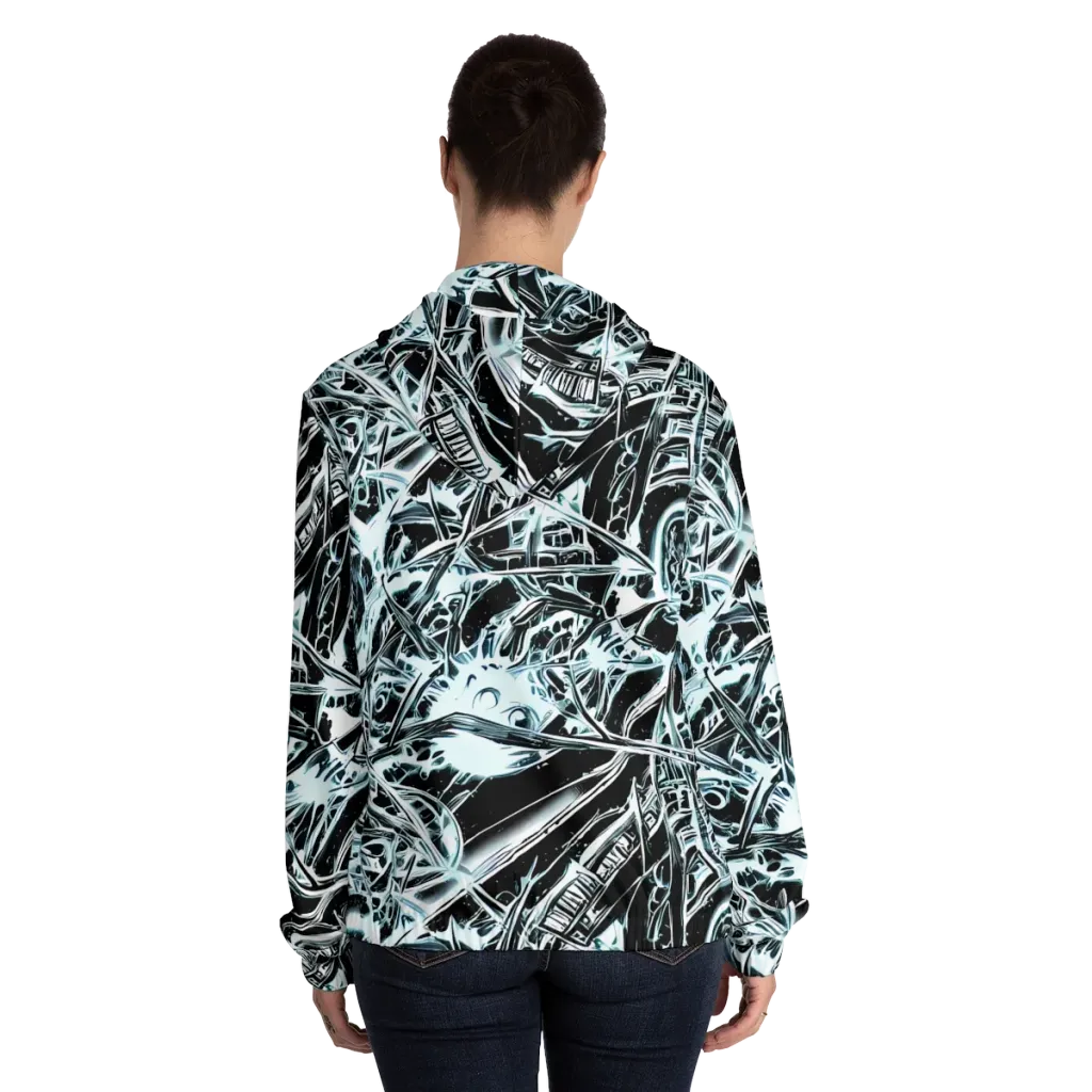 Frosted Infusion on Women's Full-Zip Hoodie — Back On Person