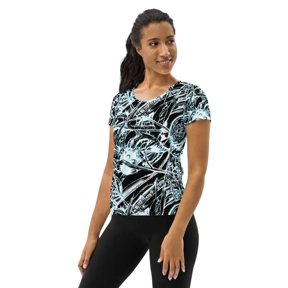 Frosted Infusion on Women's Athletic T-Shirt — Left