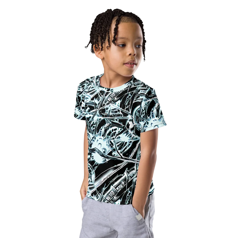 Frosted Infusion on Kids Crew Neck T-Shirt — Left Front