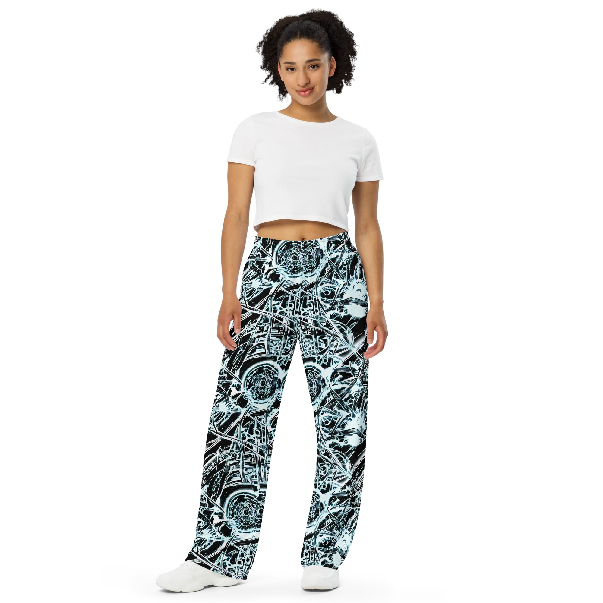 Frosted Infusion on Wide-Leg Pants — Front