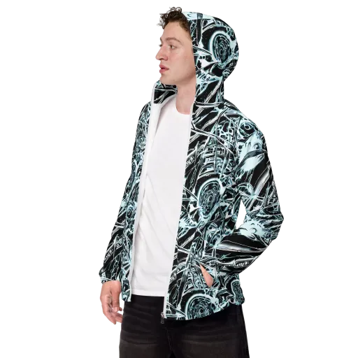 Frosted Infusion on a Men's Windbreaker