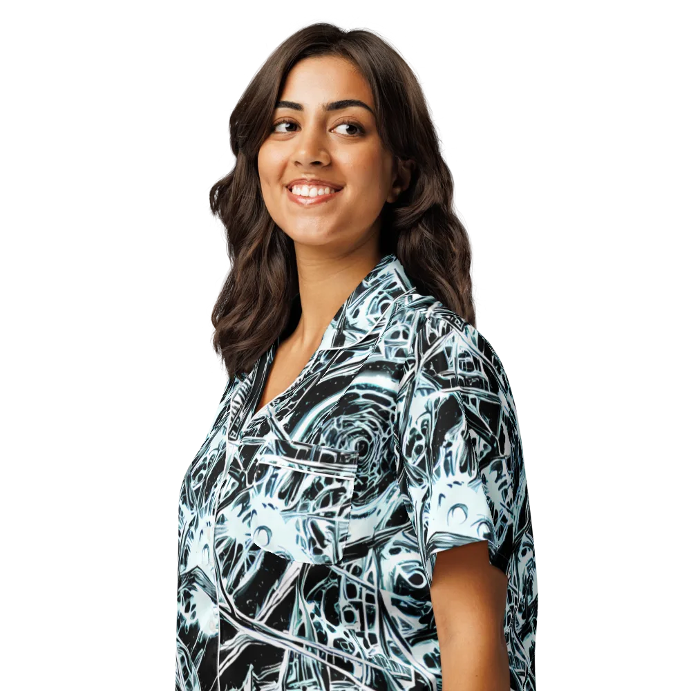 Frosted Infusion on Women's Short Sleeve Pajama Top — Left Front