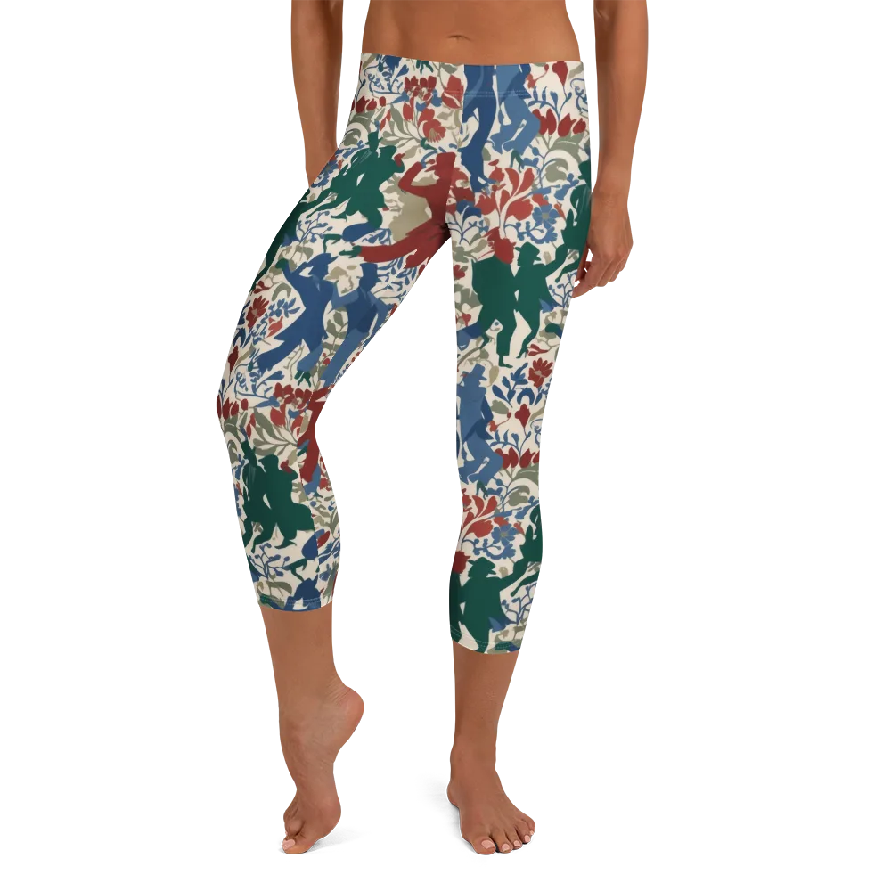 Midnight Promenade on Capri Leggings — Front