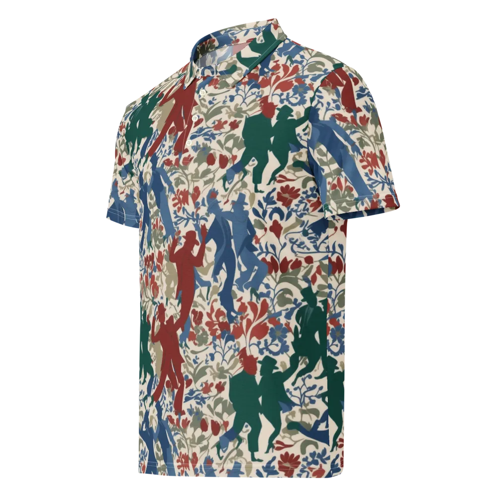 Midnight Promenade on Men's Slim Fit Polo Shirt — Left Front