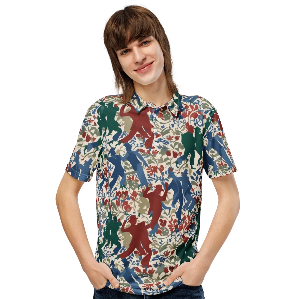 Midnight Promenade on Men's Slim Fit Polo Shirt — Front