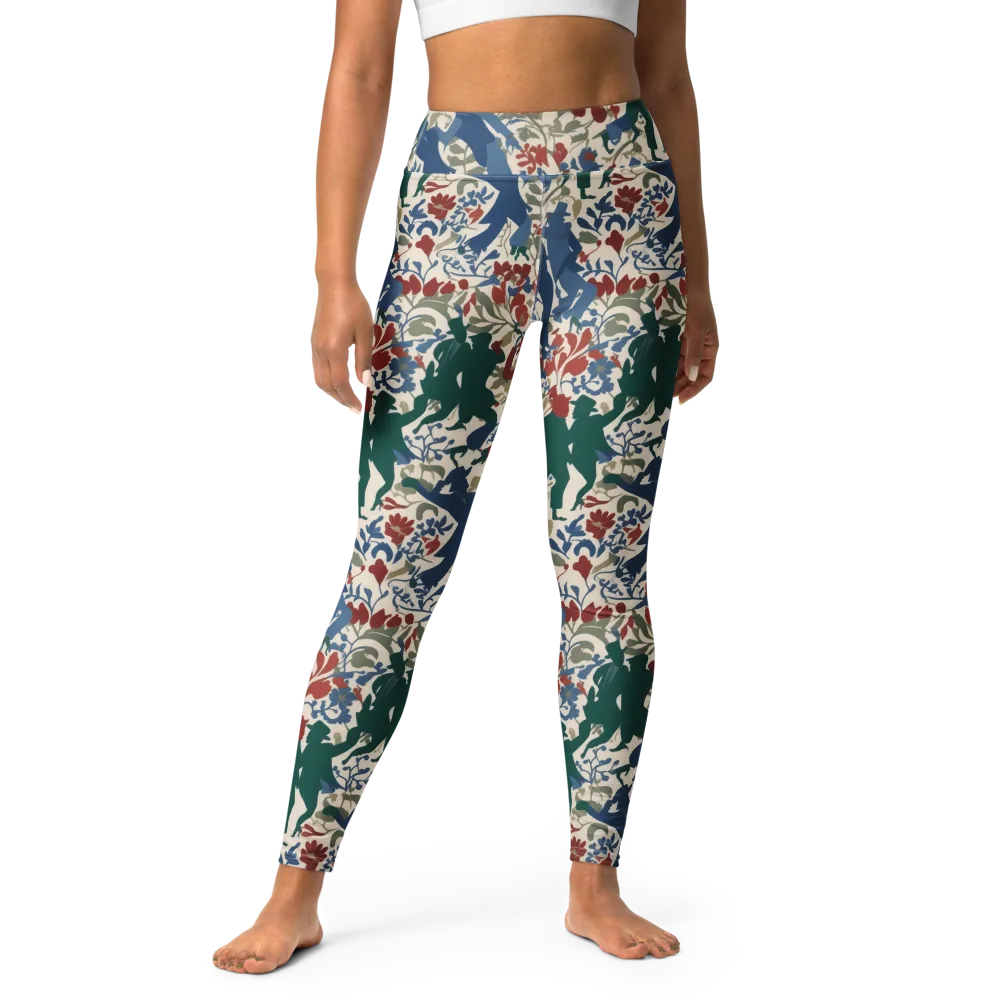 Midnight Promenade on Yoga Leggings — Front