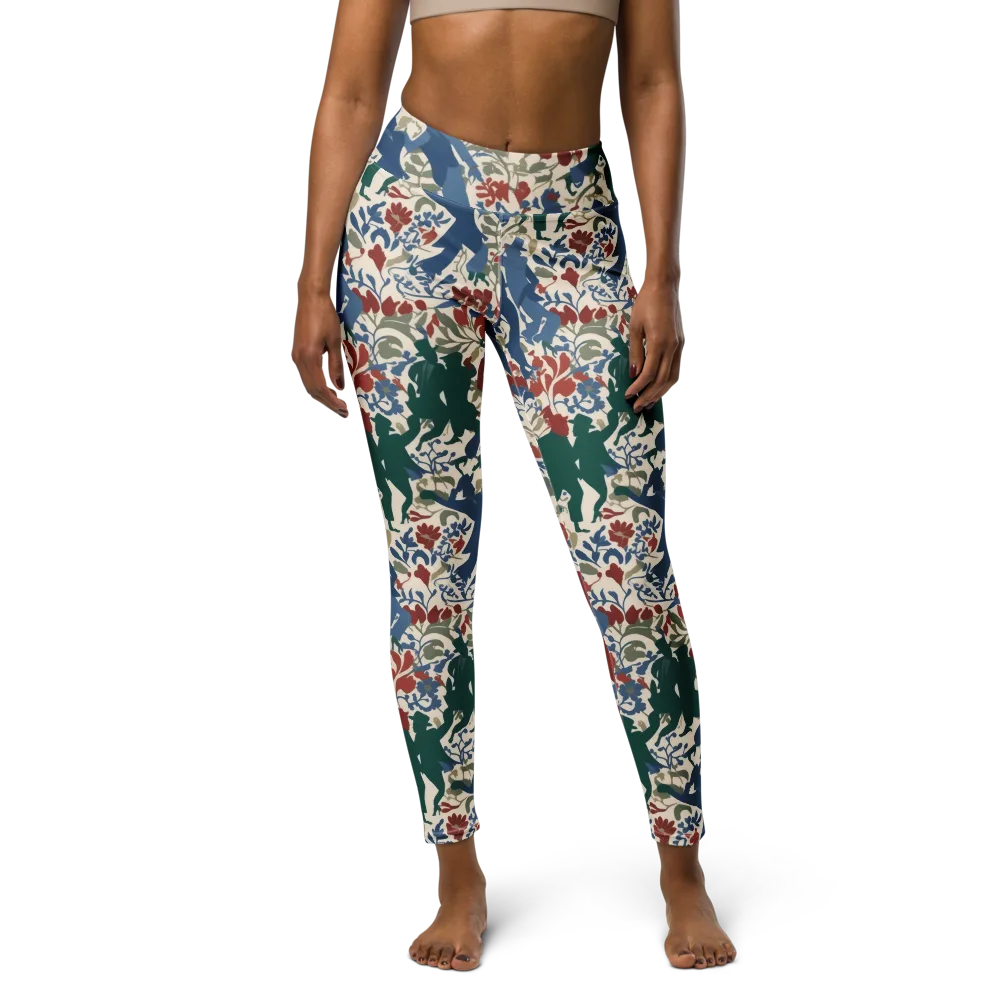 Midnight Promenade on Yoga Leggings — Front