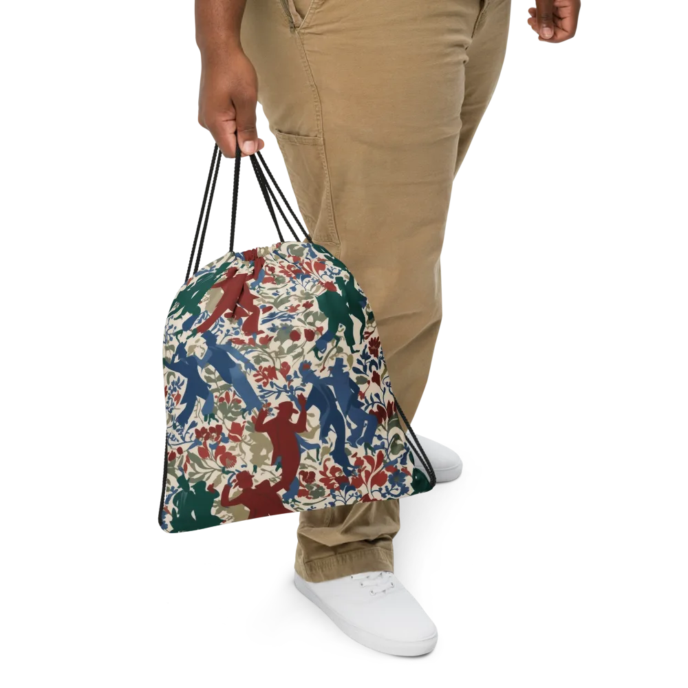 Midnight Promenade on Drawstring Bag — Front