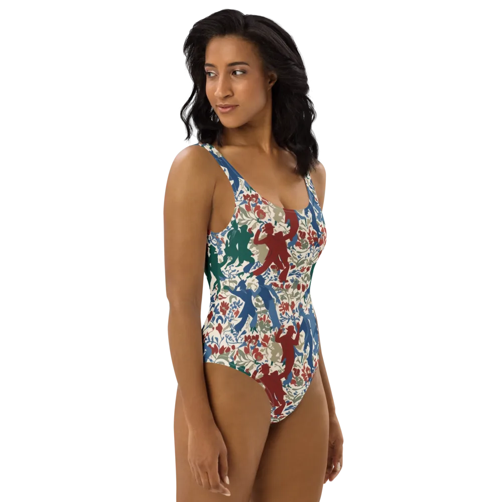 Midnight Promenade on One-Piece Swimsuit — Right