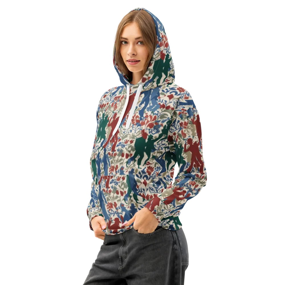 Midnight Promenade on Cotton Hoodie — Left Front