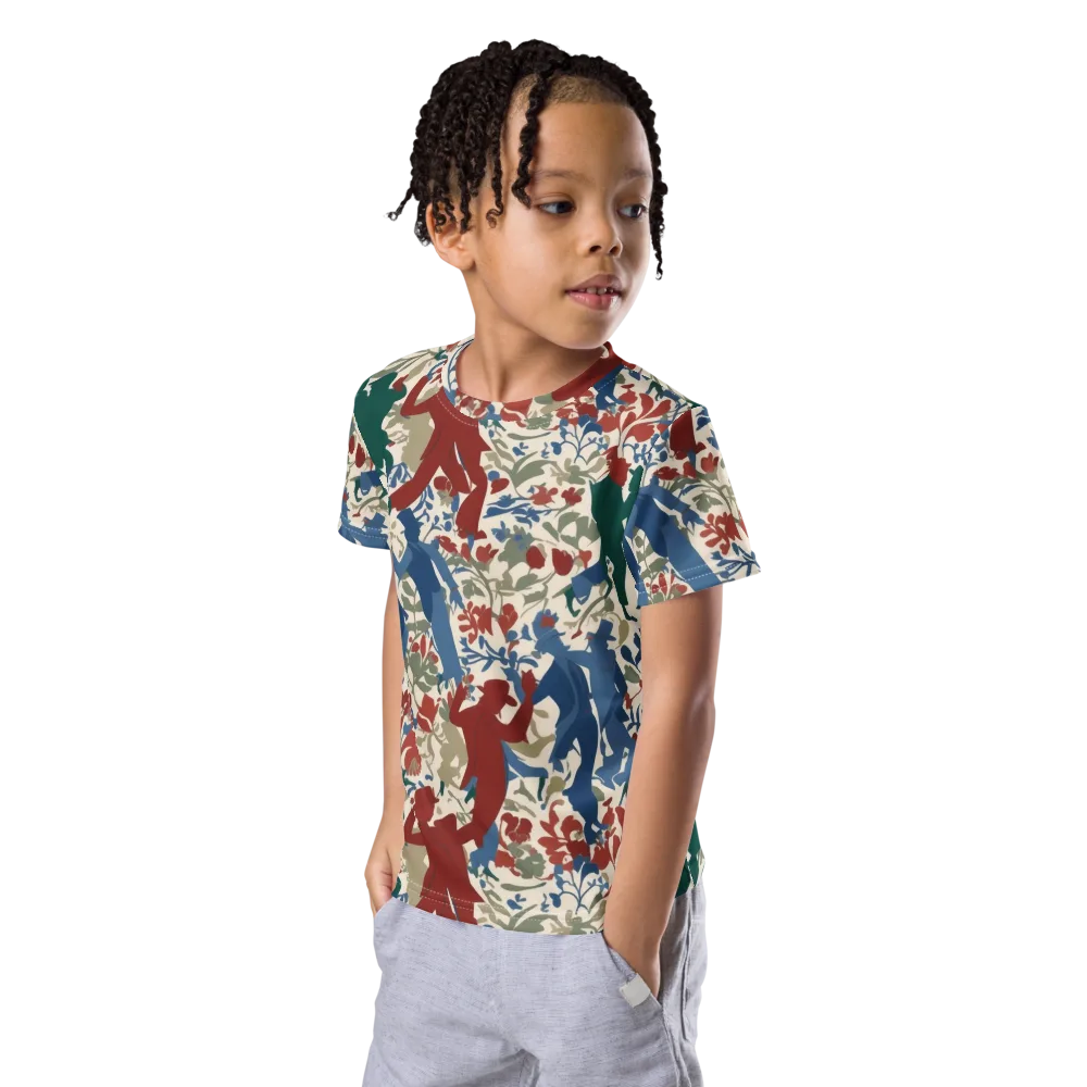 Midnight Promenade on Kids Crew Neck T-Shirt — Left Front
