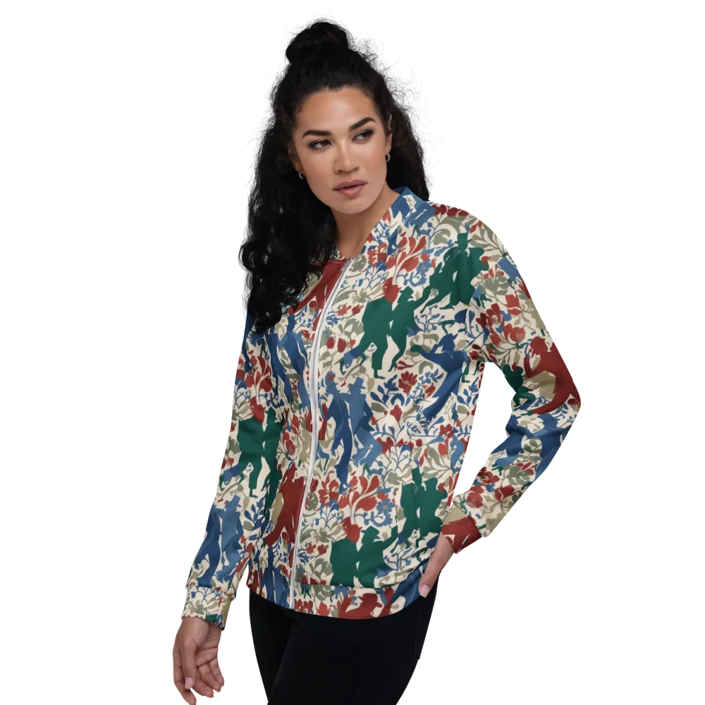 Midnight Promenade on Bomber Jacket — Left