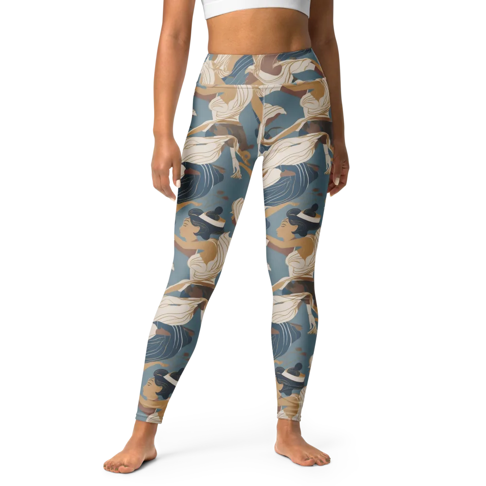 Swan Lake Reverie on Yoga Leggings — Front