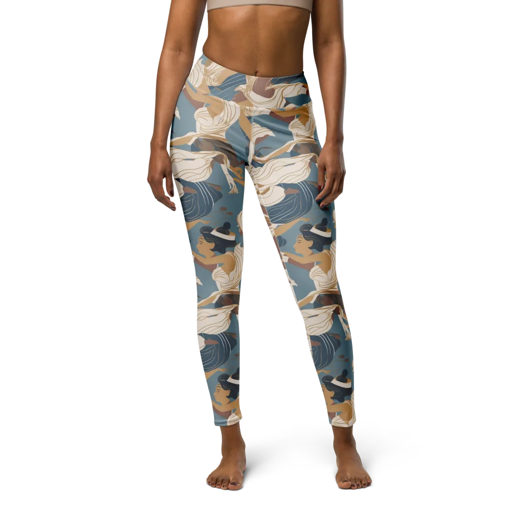 Swan Lake Reverie on Yoga Leggings — Front