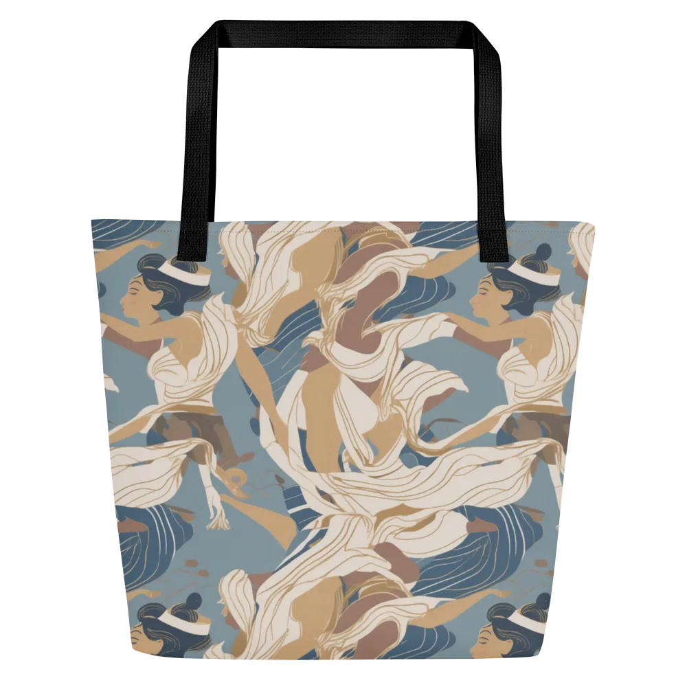 Swan Lake Reverie on Large Tote Bag W/ Pocket — Front