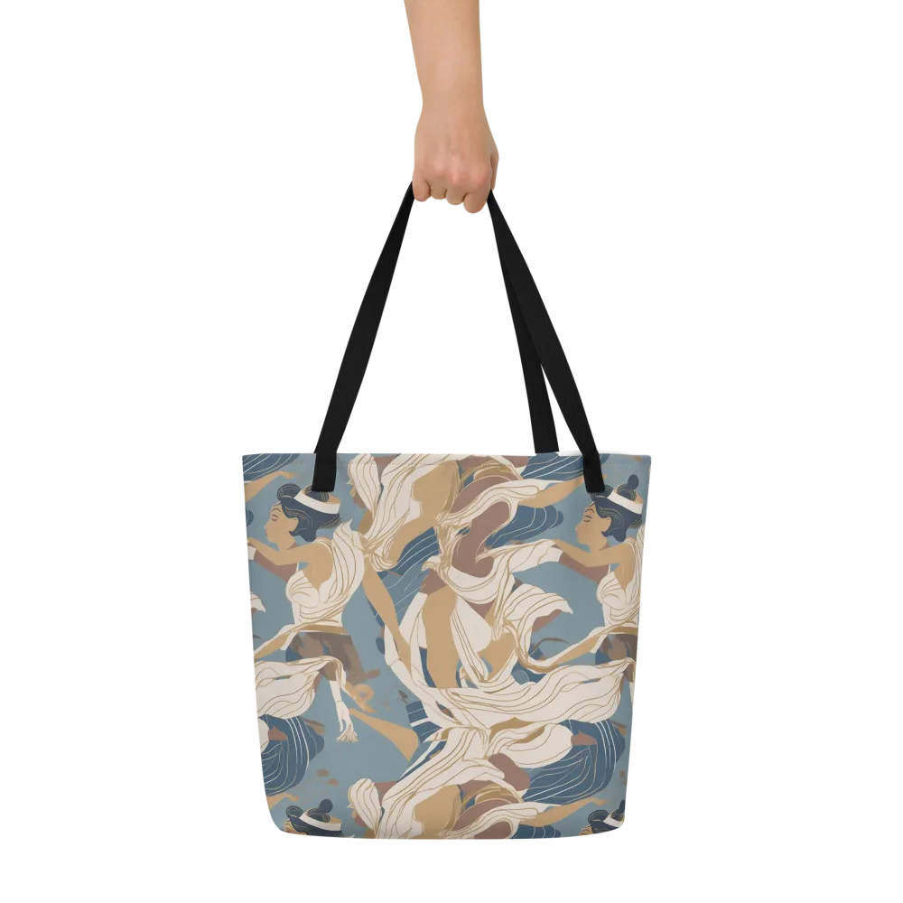 Swan Lake Reverie on Large Tote Bag W/ Pocket — Front
