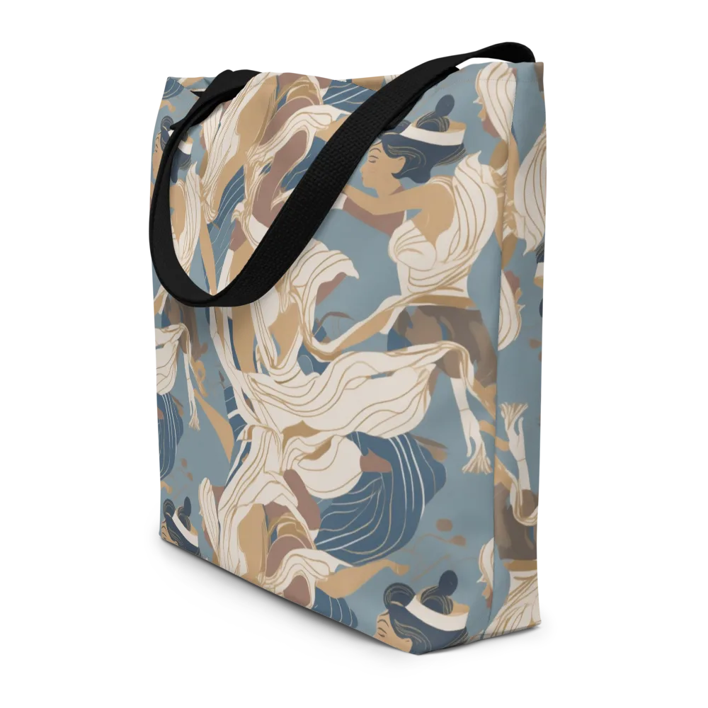 Swan Lake Reverie on Large Tote Bag W/ Pocket — Front