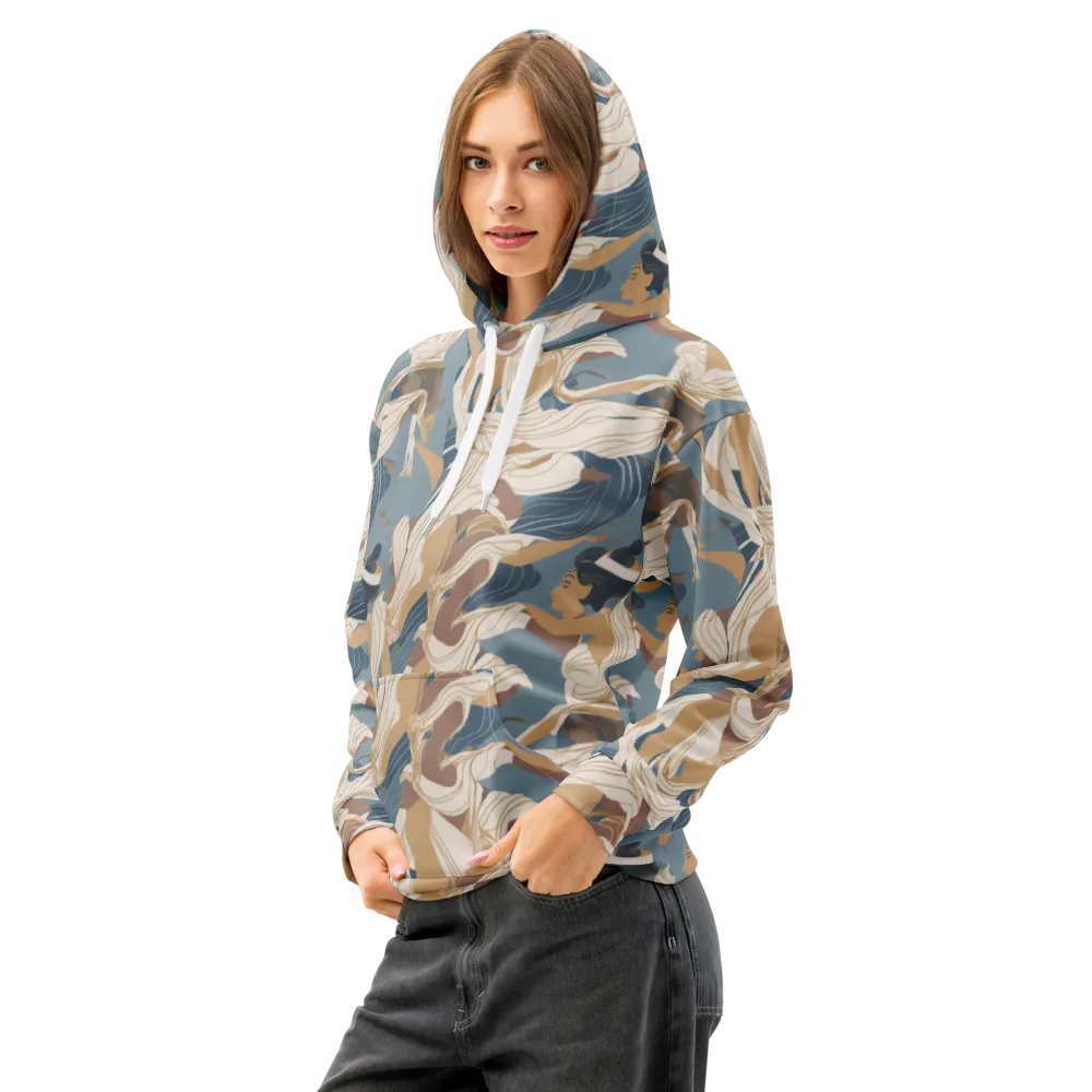 Swan Lake Reverie on Cotton Hoodie — Left Front