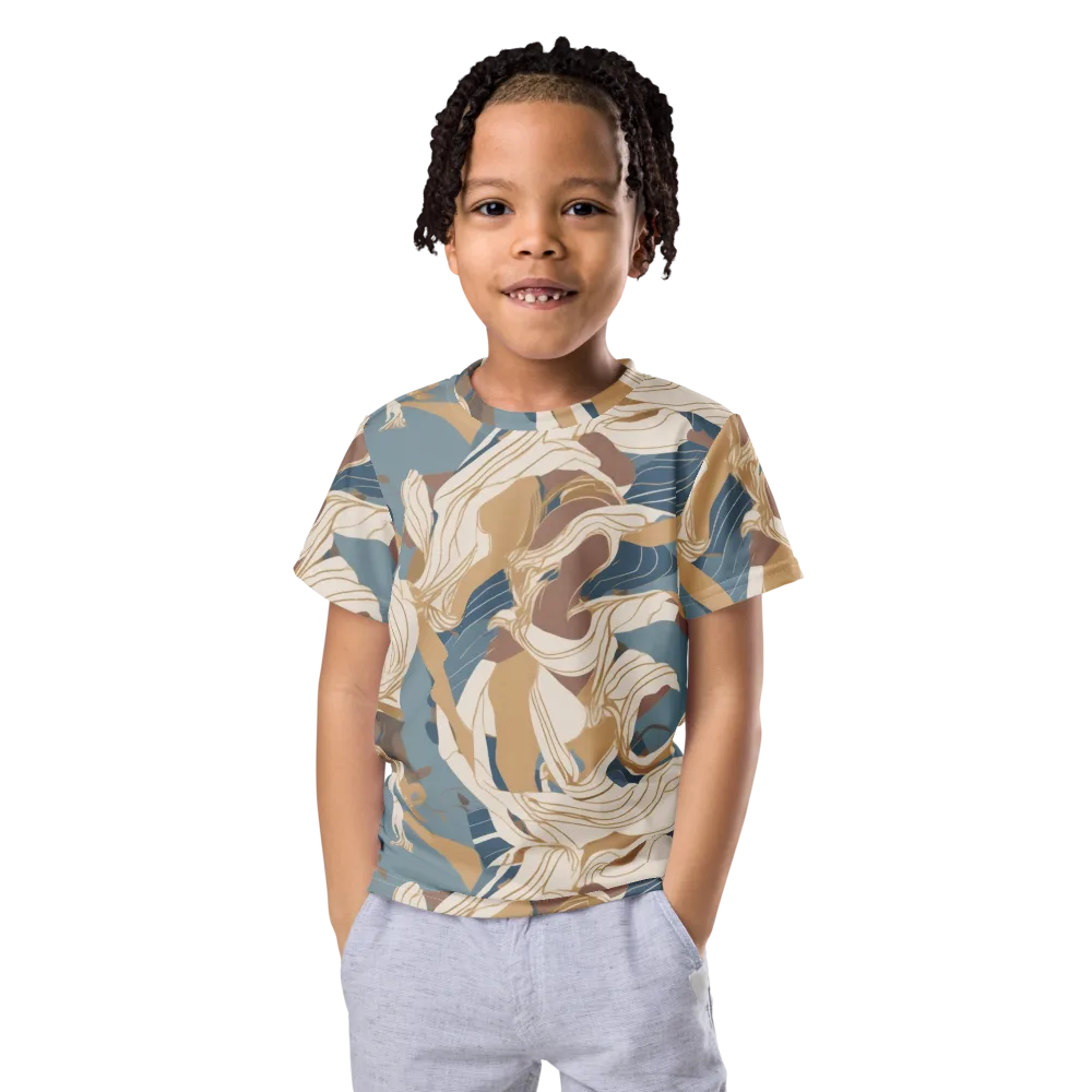 Swan Lake Reverie on Kids Crew Neck T-Shirt — Front