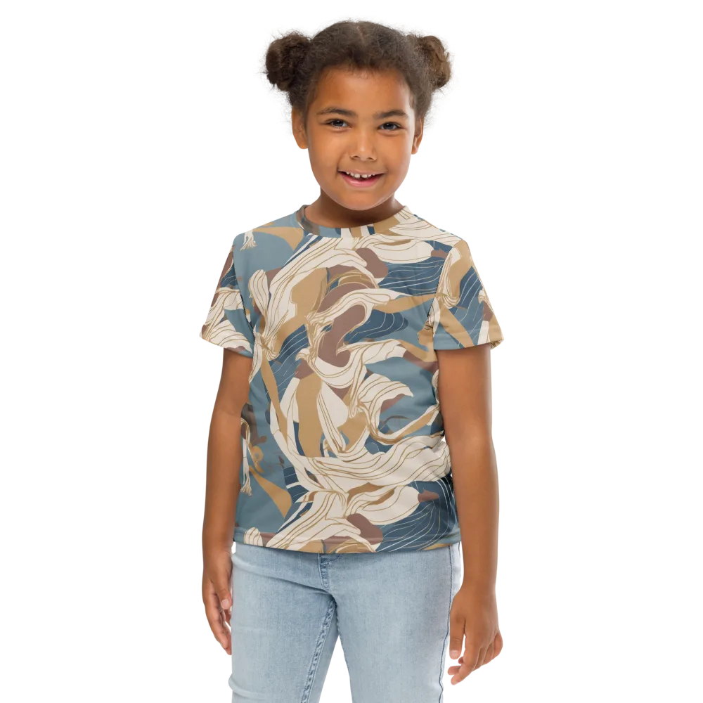 Swan Lake Reverie on Kids Crew Neck T-Shirt — Front