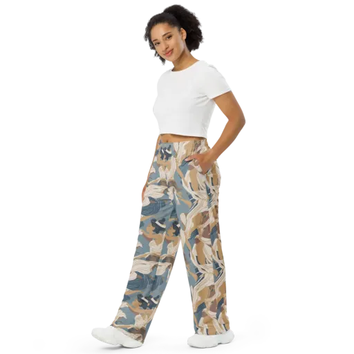 Swan Lake Reverie on Wide-Leg Pants