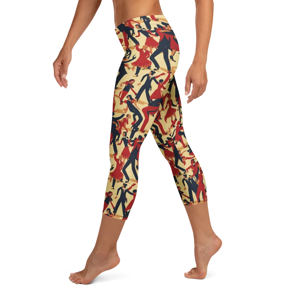 Vermilion Ballroom on Capri Leggings — Left