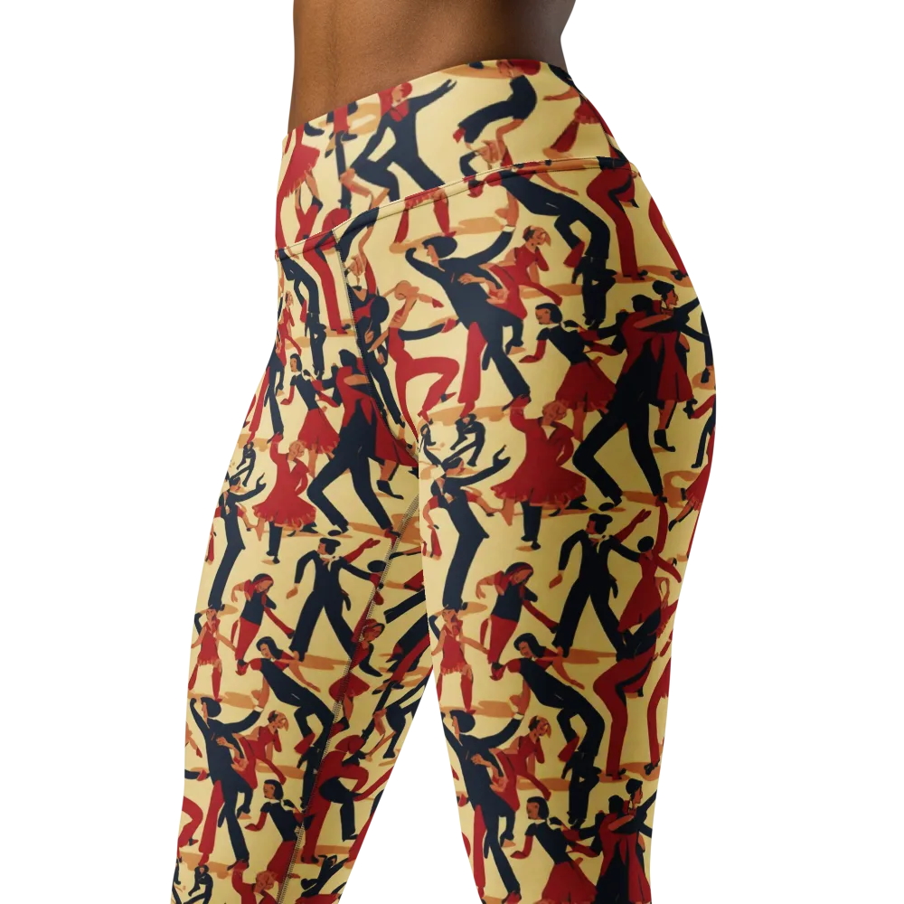 Vermilion Ballroom on Yoga Leggings — Left Front