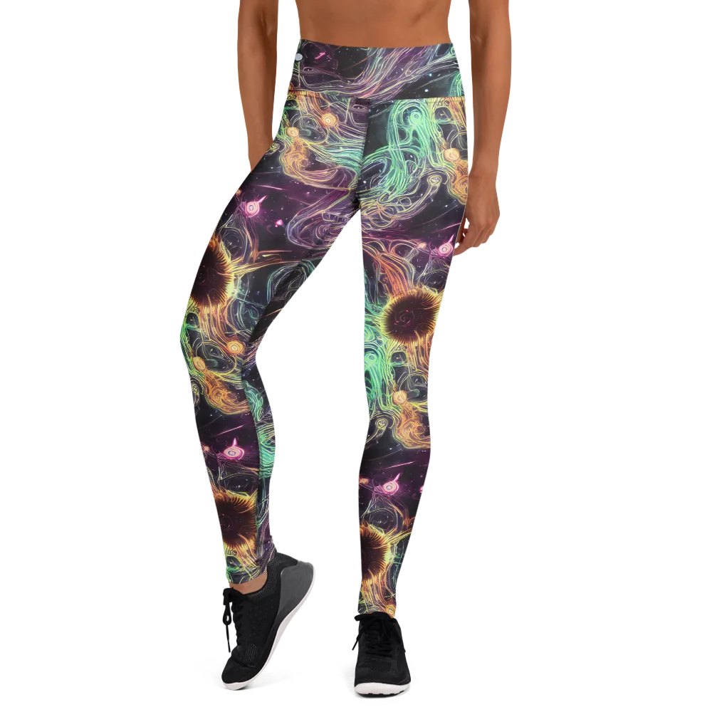 Celestial Vines on Yoga Leggings — Front