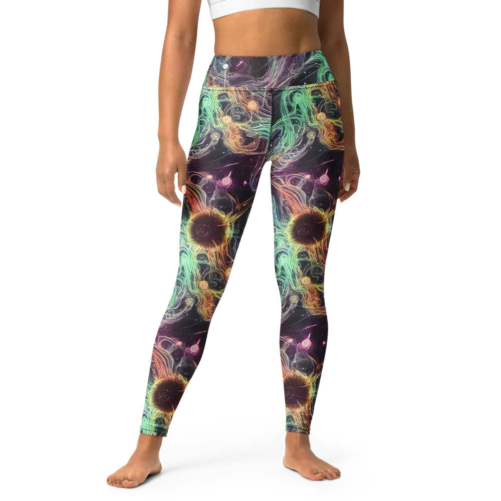 Celestial Vines on Yoga Leggings — Front