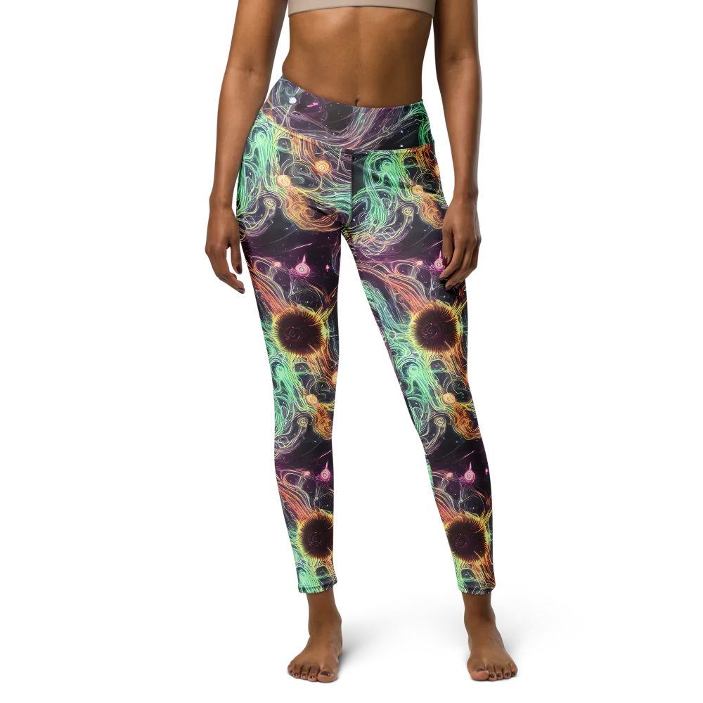 Celestial Vines on Yoga Leggings — Front