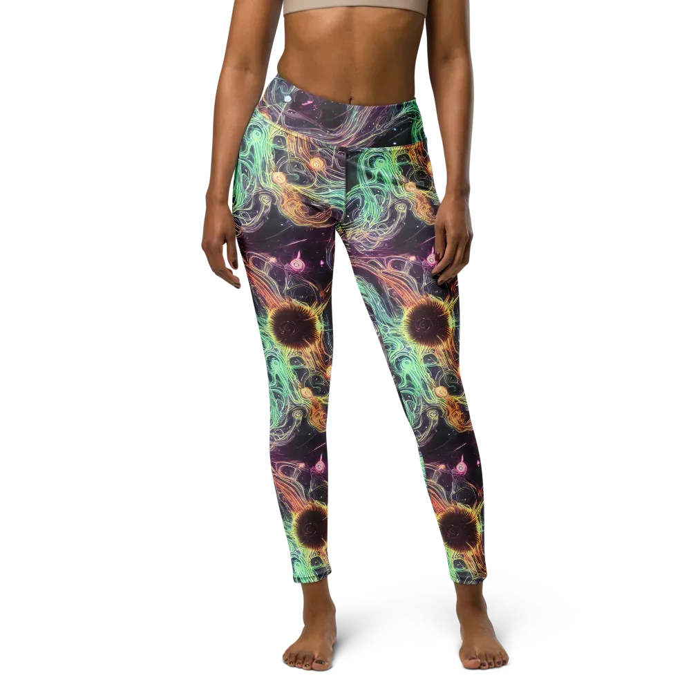 Celestial Vines on Yoga Leggings — Front
