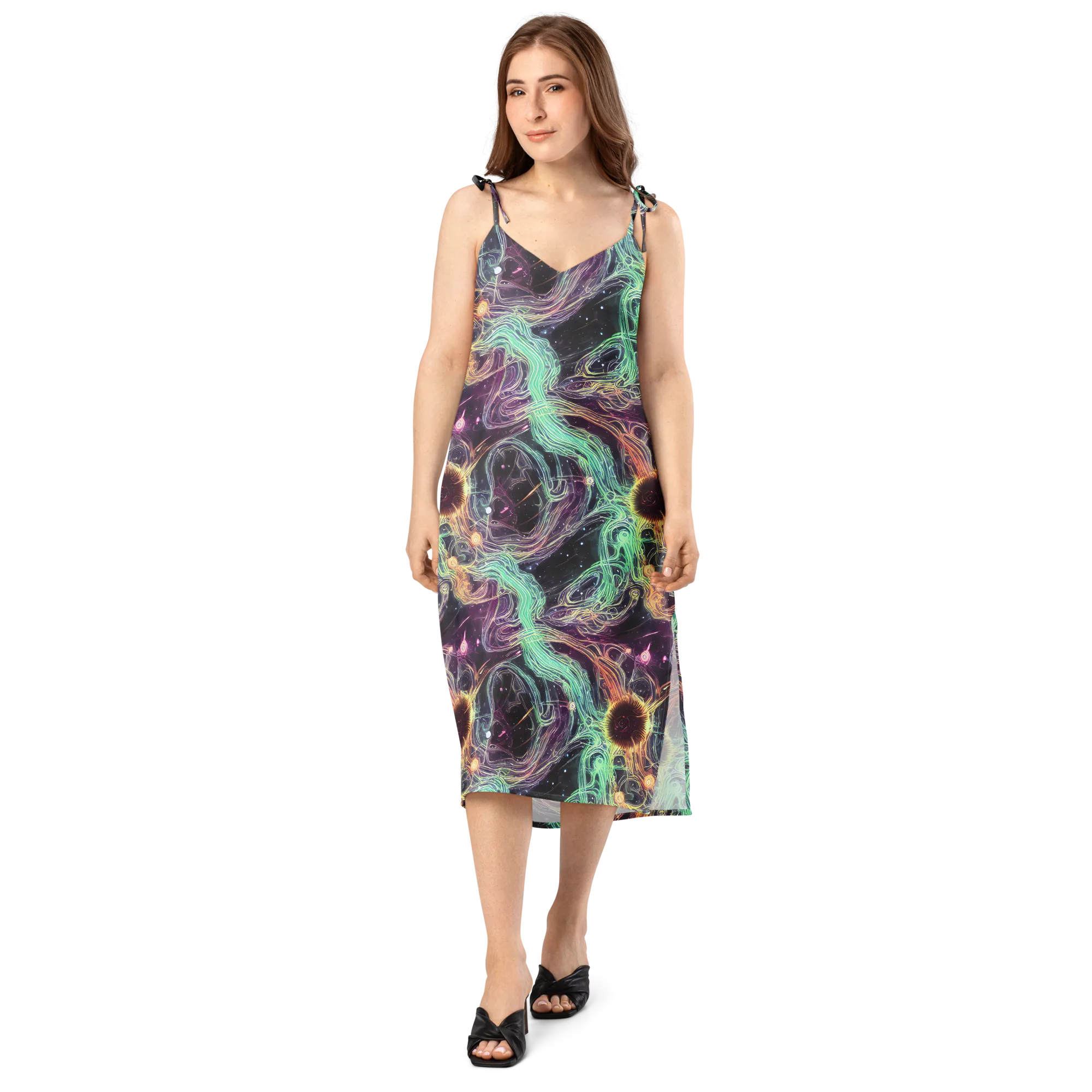 Celestial Vines on Slip Dress — Front