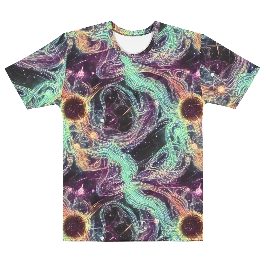 Celestial Vines on Men's Cotton Crew Neck T-Shirt — Front
