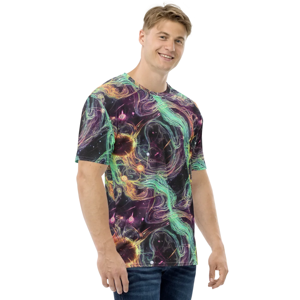 Celestial Vines on Men's Crew Neck T-Shirt — Right