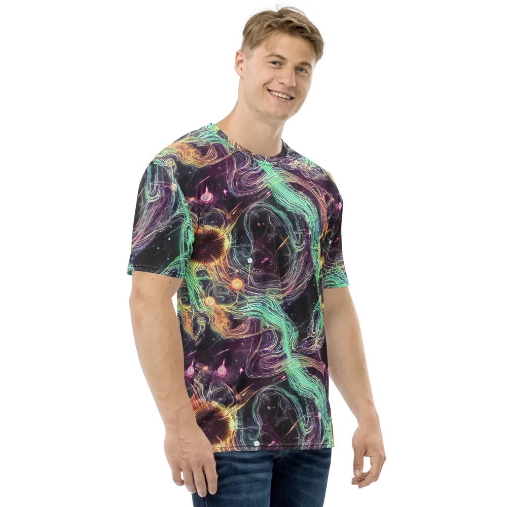 Celestial Vines on Men's Crew Neck T-Shirt — Right