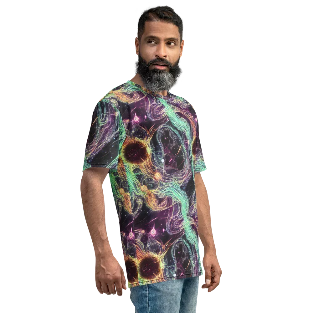 Celestial Vines on Men's Crew Neck T-Shirt — Right
