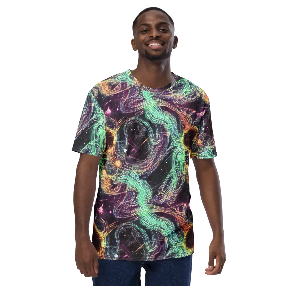 Celestial Vines on Men's Crew Neck T-Shirt — Front