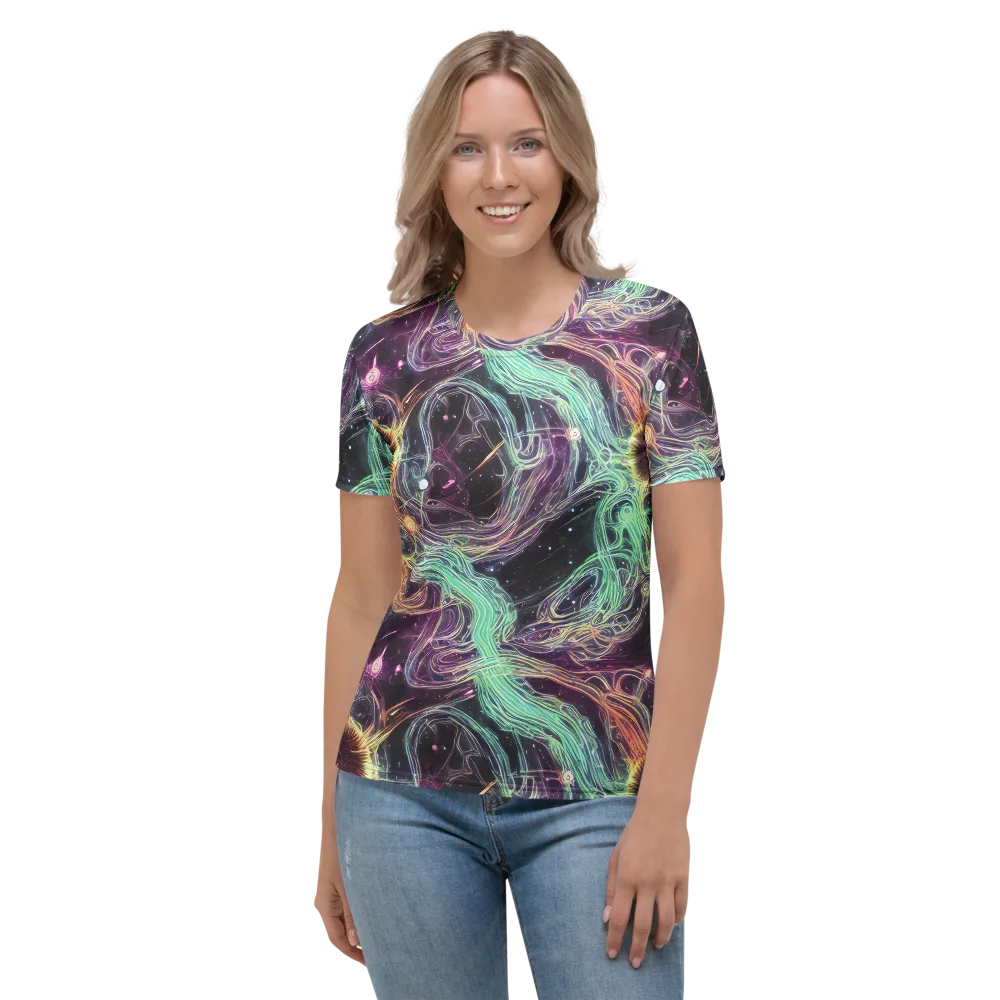 Celestial Vines on Women's Crew Neck T-Shirt — Front