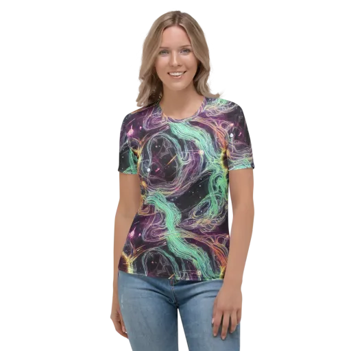 Celestial Vines on a Women's Crew Neck T-Shirt