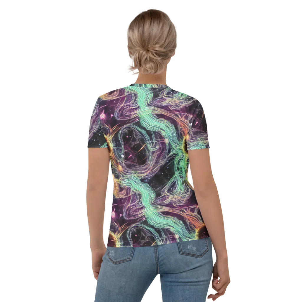 Celestial Vines on Women's Crew Neck T-Shirt — Back