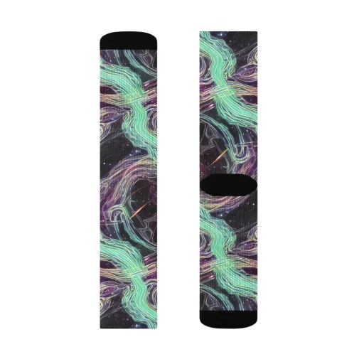 Celestial Vines on a Socks