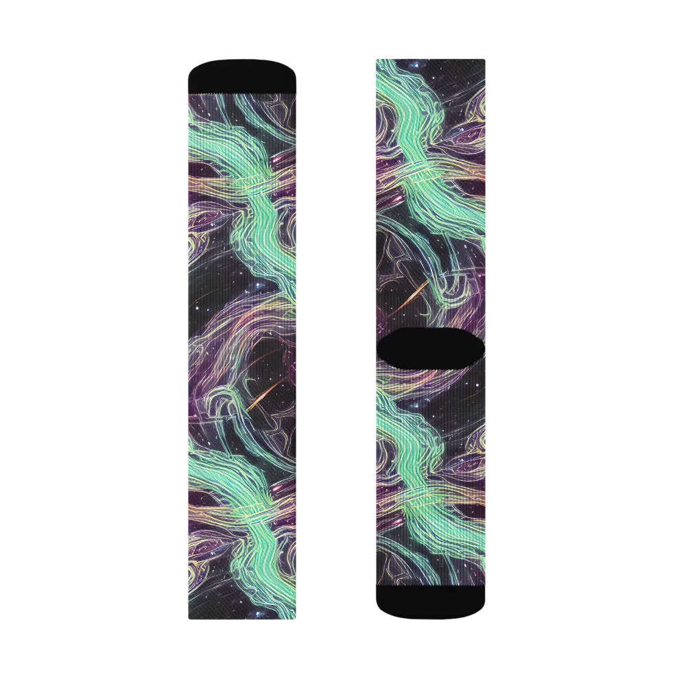 Celestial Vines on Socks — Right Sock